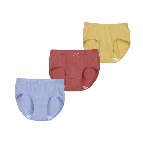 THREE-PACK UNDIES YELLOW/MAUVE/LILAC