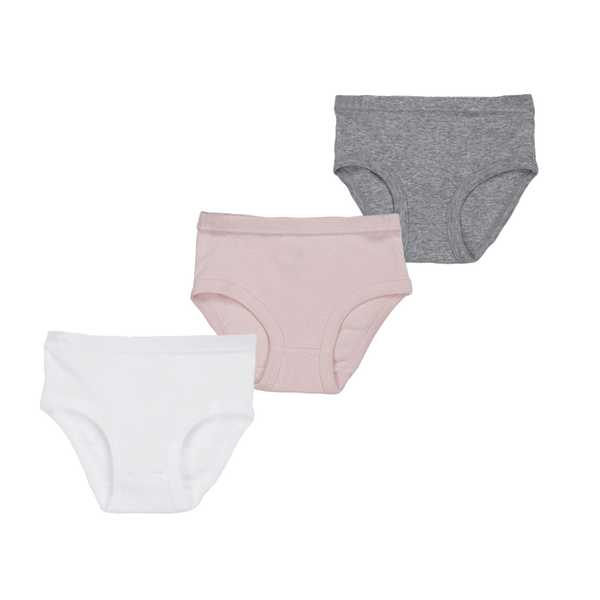 THREE-PACK UNDIES WHITE/GRAY/PINK