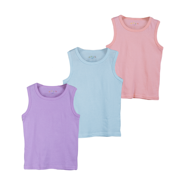 THREE-PACK TANK TOP MINT/PURPLE/PINK