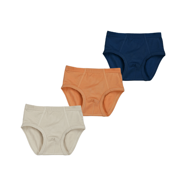 THREE-PACK BRIEFS ORANGE/NAVY/KHAKI