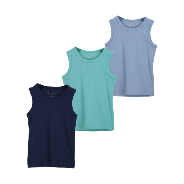 THREE-PACK TANK TOP NAVY/BLUE/GREEN