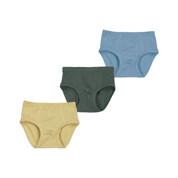 THREE-PACK BRIEFS GREEN/YELLOW/BLUE