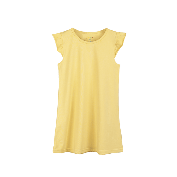 THREE-PACK DRESS WITH RUFFLE SLEEVES YELLOW/MAUVE/LILAC