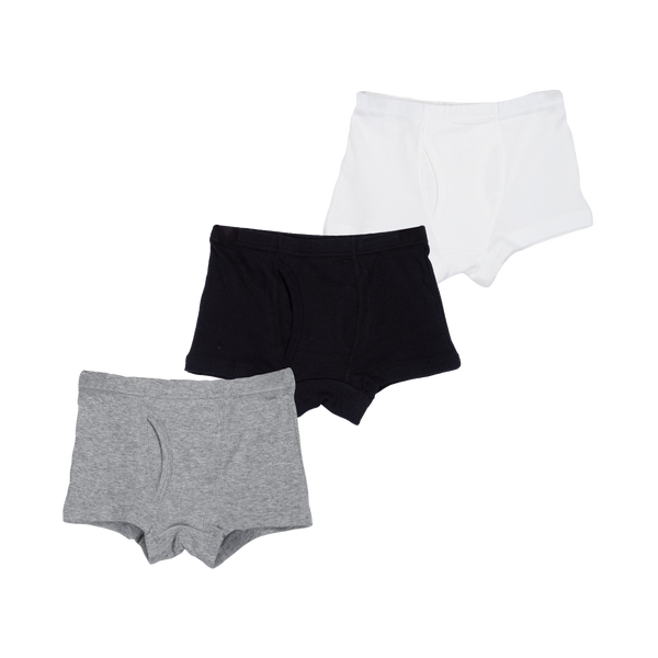 THREE-PACK BOXERS WHITE/GRAY/BLACK