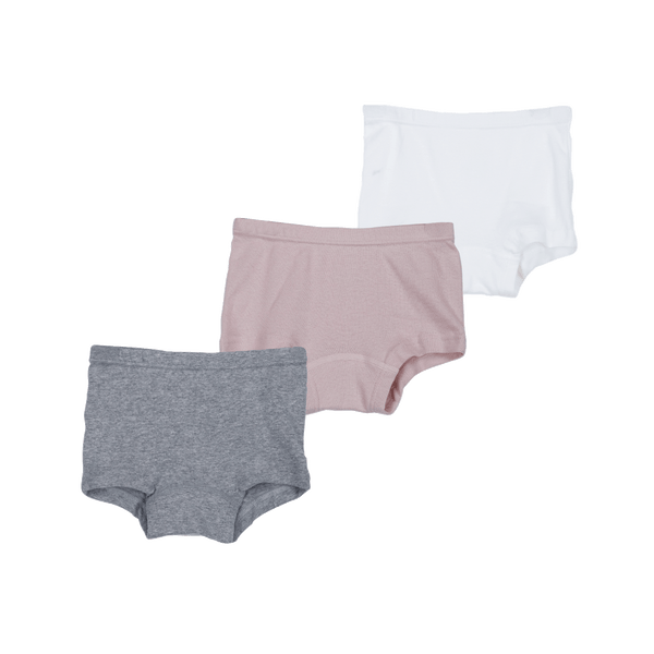 THREE-PACK BOYSHORTS WHITE/GRAY/PINK