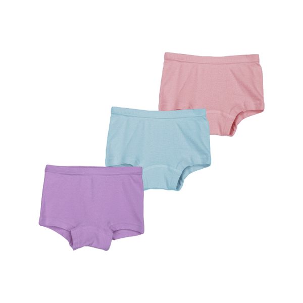 THREE-PACK BOYSHORTS MINT/PURPLE/PINK