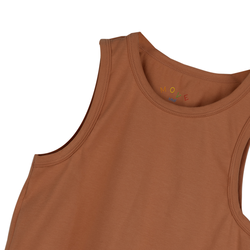 PLAIN TANK TOP AND SHORTS SET Orange