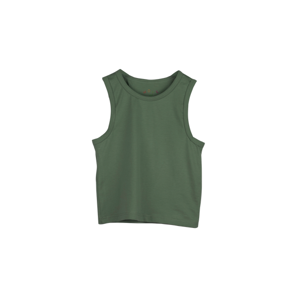 PLAIN TANK TOP AND SHORTS SET Green