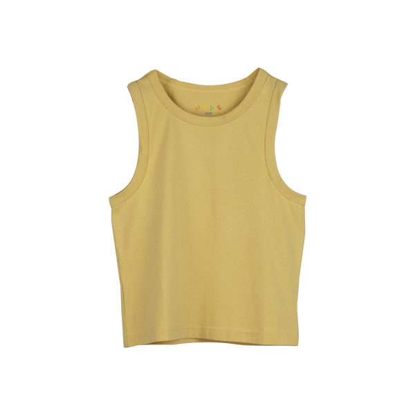 PLAIN TANK TOP AND SHORTS SET Yellow