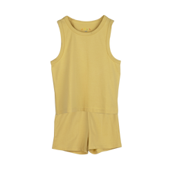 PLAIN TANK TOP AND SHORTS SET Yellow