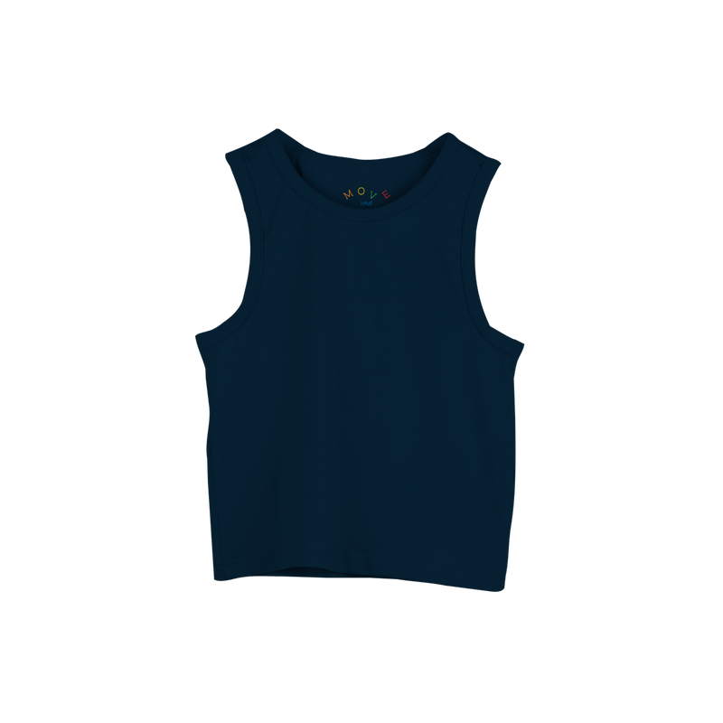 PLAIN TANK TOP AND SHORTS SET Navy