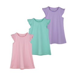 THREE-PACK DRESS WITH RUFFLE SLEEVES