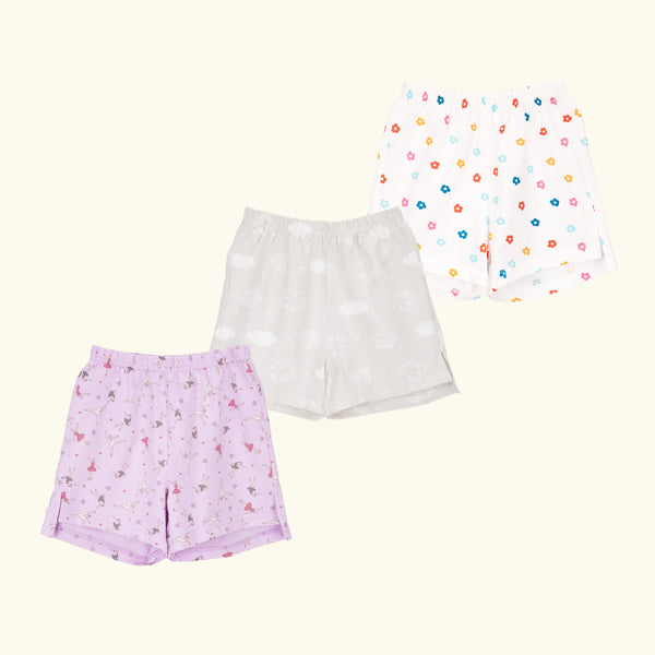 BALLERINA THREE-PACK SHORTS